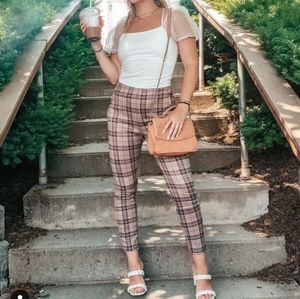 Tan plaid pants
